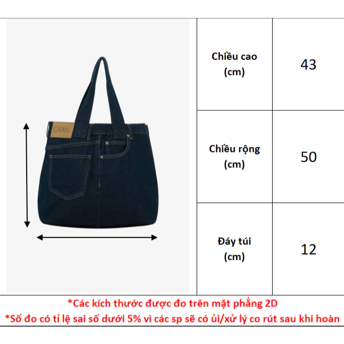 Túi tote Owlbrand Remake Rider/ Xanh đậm - Ảnh 2
