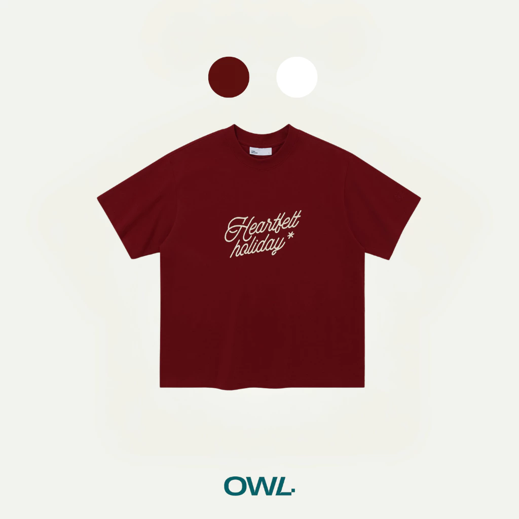 Áo thun boxy Owlbrand Heartfelt