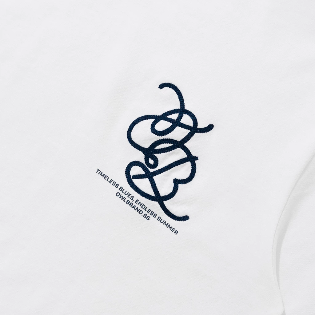 Áo thun boxy Owlbrand Logo Timeless Blues - Ảnh 5