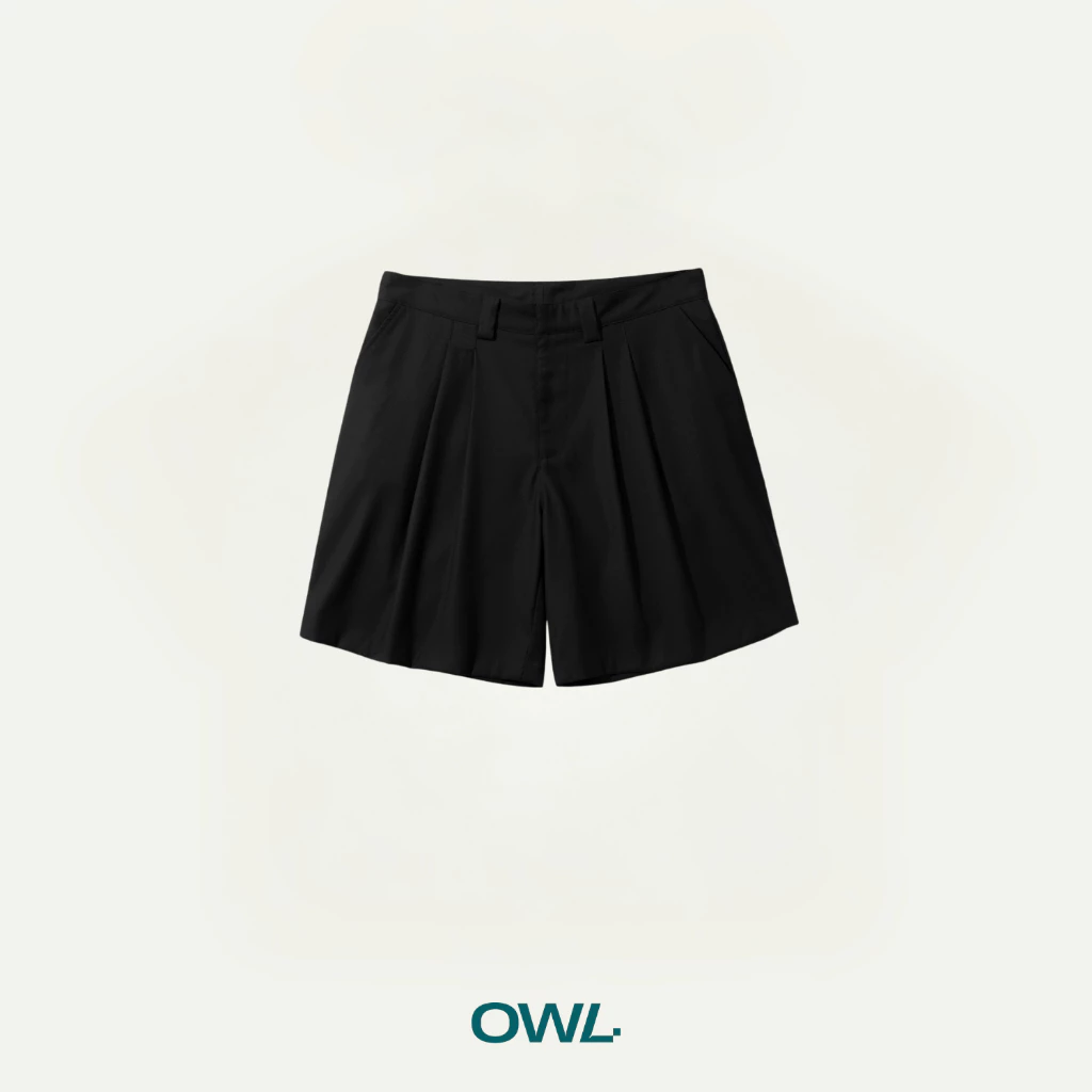 Quần tây ngắn Owlbrand Pleated