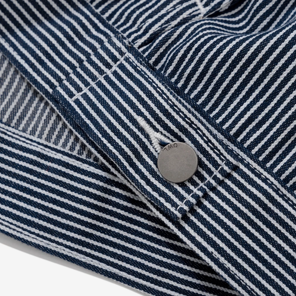 Áo khóac jean nữ Owlbrand Pleat Striped - Ảnh 8